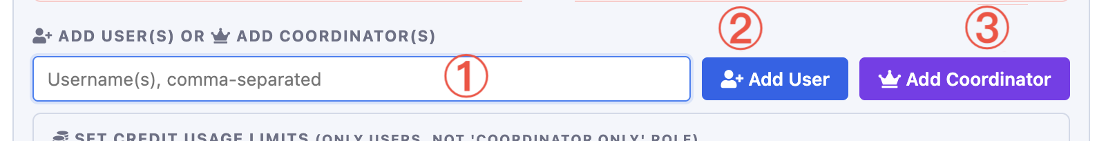 Add user or add Coordinator entry box on Slurm Account Manager